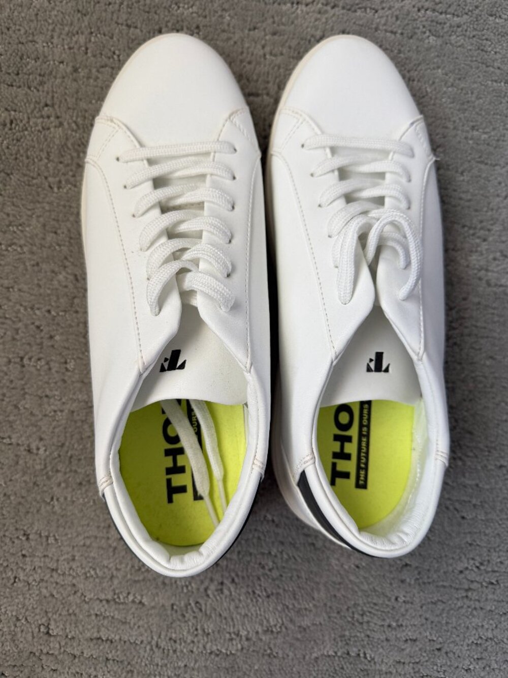 Thousand Fell White Leather Tennis Sneakers – Women's Size 10 | Never Worn
